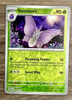 Venomoth SV: Scarlet & Violet 151 049/165 Reverse Holo Pokemon NM - Image 1