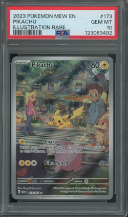 2023 Pokemon Pikachu #173/165 SV 151 Illustration Rare English PSA 10 GEM MINT - Image 1