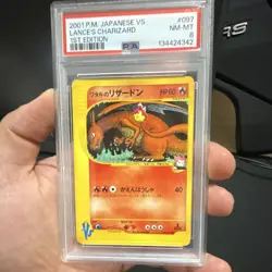 2001 Pokemon Japanese VS Lance's Charizard #097 1st Edition PSA 8 - Image 3