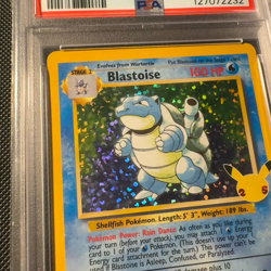 Pokemon TGC Blastoise Celebrations PSA 9 25th Anniversary Holo 2/102 Classic - Image 2