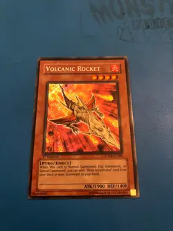 YUGIOH Secret Rare Volcanic Rocket FOTB-EN000 1st Edition - Image 1