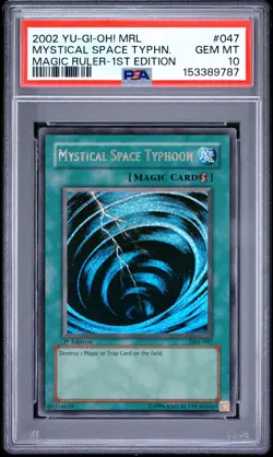 2002 YU-GI-OH! MRL-MAGIC RULER 1ST EDITION #047 MYSTICAL SPACE TYPHOON PSA 10 - Image 1