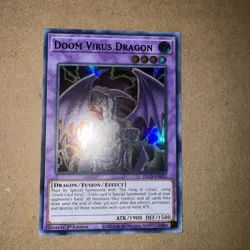 Yu-Gi-Oh! Doom Virus Dragon 1st Ed. DLCS-EN055 Ultra Rare Purple NM x1 - Image 1