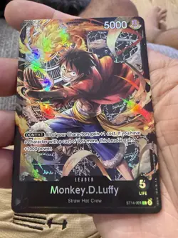 Monkey.D.Luffy ST14-001 Foil Leader One Piece TCG ST14: 3D2Y English LP - Image 1