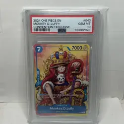 2024 One Piece Monkey D. Luffy Convention Exclusive PROMO P-043 PSA 10 - Image 1