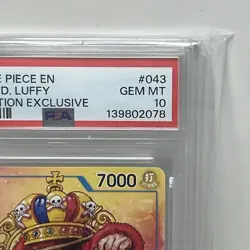 2024 One Piece Monkey D. Luffy Convention Exclusive PROMO P-043 PSA 10 - Image 3