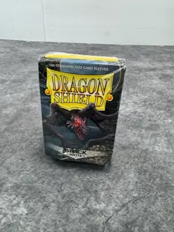 NEW Dragon Shield Matte Black Box of 100 Standard Size Card Sleeves 2.5"x3.5" - Image 1