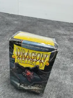 NEW Dragon Shield Matte Black Box of 100 Standard Size Card Sleeves 2.5"x3.5" - Image 3