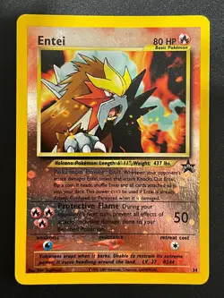 Entei 34 Reverse Holo WotC Black Star Promo Pokemon Card - Image 1