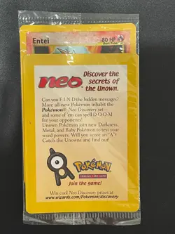 Entei 34 Reverse Holo WotC Black Star Promo Pokemon Card - SEALED - Image 1