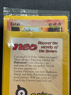 Entei 34 Reverse Holo WotC Black Star Promo Pokemon Card - SEALED - Image 2