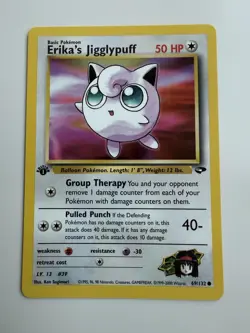 Pokemon Card - Erika's Jigglypuff Gym Challenge 69/132 1st Edition - Image 1