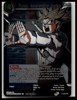 Trunks, Neverending Justice Promo Promotion Cards P-235 NM - Image 1