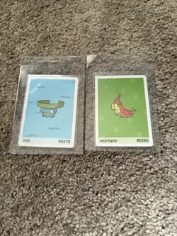 Pookiemoot Gen 3 Parody Pokemon Cards Lolo And Wormpie *265 *270 - Image 1