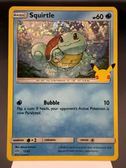 Squirtle 17/25 - Holo Promo - McDonalds 25th Anniversary Pokemon Card NM - Image 1