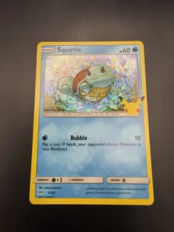Squirtle 17/25 - Holo Promo - McDonalds 25th Anniversary Pokemon Card NM - Image 4