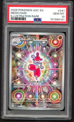 Pokemon Card - PSA 10 Medicham 241/217 - Ascended Heroes IR - GEM MT PSA10 - Image 1