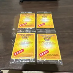 POKEMON MOVIE PROMO CARDS ELECTABUZZ MEWTWO PIKACHU DRAGONITE ALL 4 SEALED CARDS - Image 1
