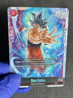 Dragon Ball Super Card Game Fusion World Son Goku Card FB04-129 SCR NM-M - Image 1
