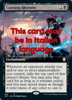 MTG CUNNING RHETORIC EXC - RETORICA ARGUTA - C21 X - MAGIC - Image 1