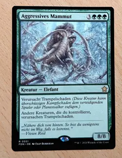 Mtg Magic: Aggressives Mammut,Aggressive Mammoth, DEUTSCH, Fur Kreaturendeck - Image 1