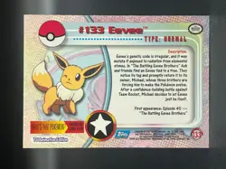 Topps Pokemon English TV Card Series 3 #133 Eevee NM - Image 2