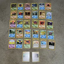 Pokemon FOSSIL 1st Edition Uncommon/Common Complete Set 31/62 LP - Image 1