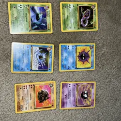 Pokemon FOSSIL 1st Edition Uncommon/Common Complete Set 31/62 LP - Image 2