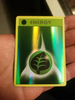 Pokemon Card Leaf Grass Energy Green 2016 91/108 Common Holo 2016 NM - Image 1