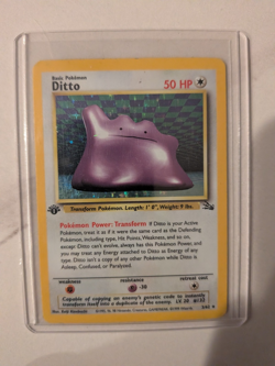 DITTO 1st Edition HOLO Rare -1999 Pokemon Fossil 3/62 CLEAN Vintage TCG CCG - Image 1