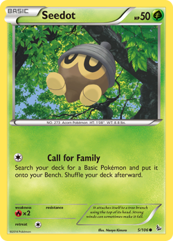 SEEDOT 5/106 COMMON FLASHFIRE POKEMON MP/HP - Image 1