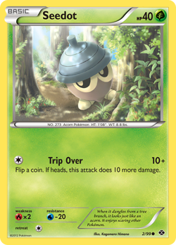SEEDOT 2/99 COMMON NEXT DESTINIES POKEMON HEAVILY PLAYED - Image 1