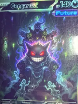 Horror GENGAR Ultra Rare Holo-FAN ART English Pokemon- Non Tcg - Image 2