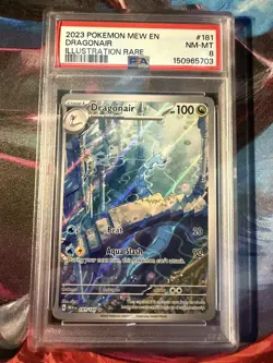 2023 Dragonair #181 PSA 8 Near Mint MEW EN Ilustration Rare Pokemon 151 - Image 1