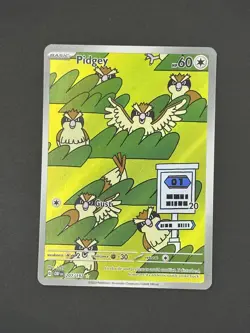Pidgey 207/197 2023 Pokemon SV03: Obsidian Flames Illustration Rare Holo NM - Image 1