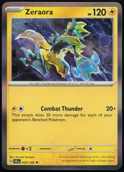 Zeraora 55/142 Rare Stellar Crown Pokemon Holo NM - Image 1