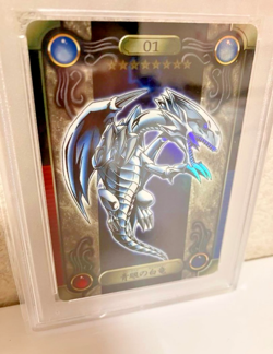 2cards set Blue Eyes White Dragon Carddass PSA7 & Sealdass PSA8 BANDAI YuGiOh - Image 5
