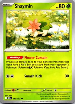 Shaymin 010/182 Uncommon Destined Rivals Pokemon Near Mint - Image 1