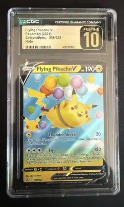 Pokemon GRADED 2021 Flying Pikachu V 006/025 Celebrations PRISTINE 10 CGC - Image 1