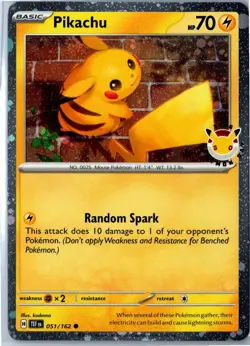 Pikachu (Cosmo Holo) - 051/162 - 30th Anniversary Promo - NM - Image 1