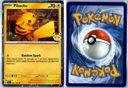 Pikachu (Cosmo Holo) - 051/162 - 30th Anniversary Promo - NM - Image 3