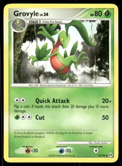 2009 Pokemon Grovyle Uncommon Arceus 39/99 NM - Image 1