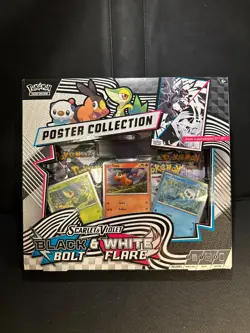 Pokemon Black Bolt and White Flare Poster Collection NEW Factory Sealed - Image 1