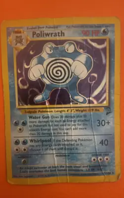 Pokemon Poliwrath 15/130 Base Set 2 Holo Rare Vintage WOTC HP/DMG - Image 1