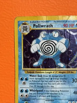 Pokemon Poliwrath 15/130 Base Set 2 Holo Rare Vintage WOTC HP/DMG - Image 4