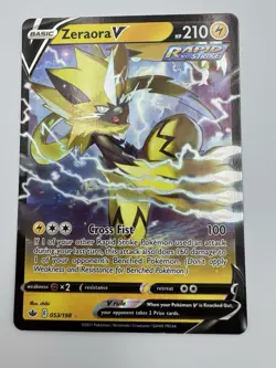 Pokemon - Zeraora V Ultra Rare SWSH06: Chilling Reign 053/198 LP - Image 2