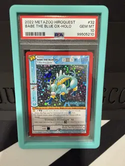Metazoo - Hiroquest 1.0 - Babe The Blue Ox 32/66 Holo - PSA 10 Gem Mint - Image 1
