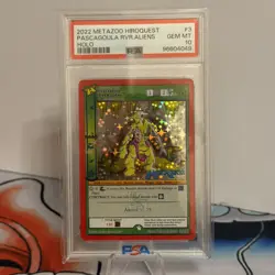 MetaZoo Hiroquest Pascagoula River Aliens Full Holo 3/66 Limited CD Promo PSA 10 - Image 1