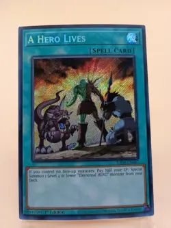 A Hero Lives RA04-EN087 Secret Rare 1st Edition NM Yugioh - Image 1