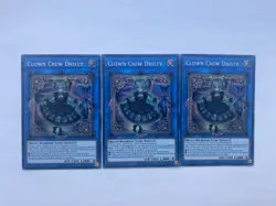 YUGIOH X3 CORI-EN042 - Clown Crew Dristy Super Rare 1ST EDITION PLAYSET - Image 1